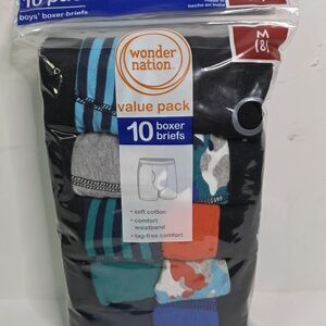 Wonder Nation Men's Boxer Briefs Value Pack - Black, Gray, Blue, Orange